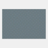 ティール(緑がかった色)タペストリーロココマンダラエレガントアールデコファン ラッピングペーパーシート (正面3)