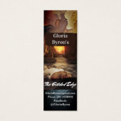 ティール(緑がかった色)タン作家の販促資料ブックマーク (正面)