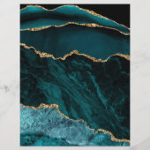 ティール(緑がかった色)-ターコイズと金ゴールドアガテグランドオープニング チラシ (裏面)