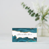 ティール（緑がかった色）-ターコイズと金ゴールドエージェントの参照カード 紹介カード (スタンド正面)