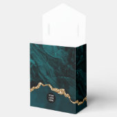 ティール(緑がかった色)-ターコイズと金ゴールドゲーデアゲート企業のト フェイバーボックス (オープン)