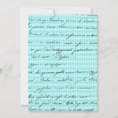 ティール(緑がかった色)-ターコイズと金ゴールドシックパリス結婚ズ 招待状 (裏面)