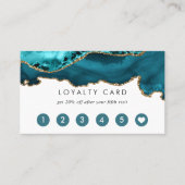 ティール（緑がかった色）-ターコイズと金ゴールド瑪瑙 ロイヤリティカード (正面)