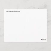 ティール（緑がかった色）ターコイズデイジーオンライムグリーンフラワーギフト ポストカード (裏面)