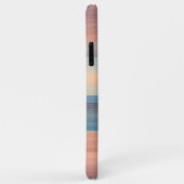 ティール（緑がかった色）ターコイズブルーオレンジウォーターカラーストライプアート Case-Mate iPhoneケース (裏面/右)