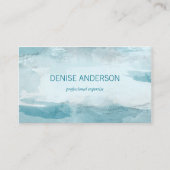 ティール(緑がかった色)ターコイズ抽象芸術海名刺 名刺 (正面)