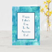 ティール（緑がかった色）ターコイズ抽象芸術 カード (黄色い花)