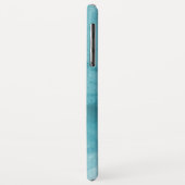 ティール(緑がかった色)ターコイズ水彩大理石 |モノグラム Case-Mate iPhoneケース (裏面/左)