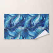 ティール（緑がかった色）、ターコイズ、および青タオルセット バスタオルセット (ハンドタオル)