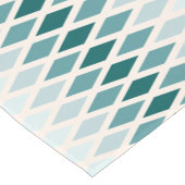 ティール（緑がかった色）ダイヤグラデーションモンド ショートテーブルランナー (コーナー)