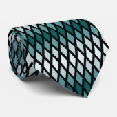 ティール(緑がかった色)ダイヤグラデーションモンド ネクタイ (ロール)