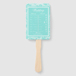 ティール（緑がかった色）ダマスクの日程 ハンドファン