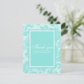 ティール(緑がかった色)ダマスクサンキューカード サンキューカード (スタンド正面)