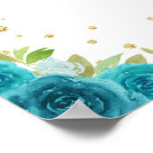 ティール（緑がかった色）ダークスキンガールバースデーパーティーへようこそ ポスター (角)