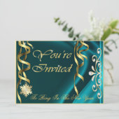 ティール(緑がかった色)チマーリングソイリーニューイブ招待状 招待状 (スタンド正面)