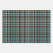 ティール（緑がかった色）&チョコレートプライド包装紙シート ラッピングペーパーシート (正面3)