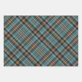 ティール（緑がかった色）&チョコレートプライド包装紙シート ラッピングペーパーシート (正面)