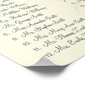 ティール(緑がかった色)ツリー動揺してレースダマスクのシーティングチャート ポスター (角)