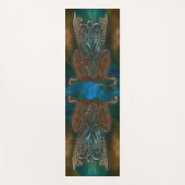 ティール（緑がかった色）テロ ヨガマット (正面)