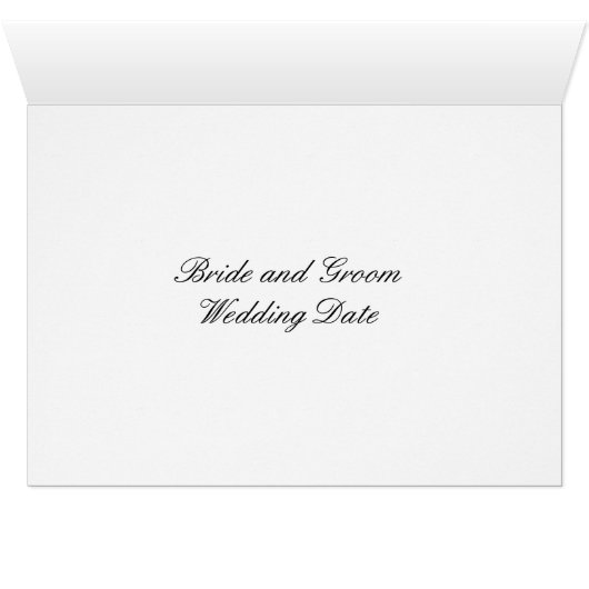 ティール(緑がかった色)テーブルのシーティングカード (内部横(下))