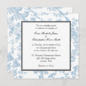 ティール（緑がかった色）トイル結婚式招待状 招待状 (正面/裏面)