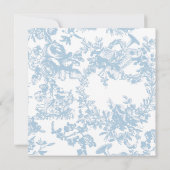 ティール（緑がかった色）トイル結婚式招待状 招待状 (裏面)