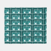 ティール（緑がかった色）トプシトルヴィ フリースブランケット (正面(横))