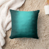 ティール(緑がかった色)トロピカル水中競技グリーングレー抽象芸術海 クッション (ブランケット)