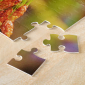 ティール(緑がかった色)トンフライオンセッジ ジグソーパズル (側面)