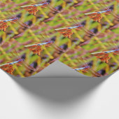 ティール(緑がかった色)トンフライオンセッジ ラッピングペーパー (角)