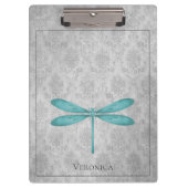 ティール(緑がかった色)トンフライダマスク クリップボード (正面)