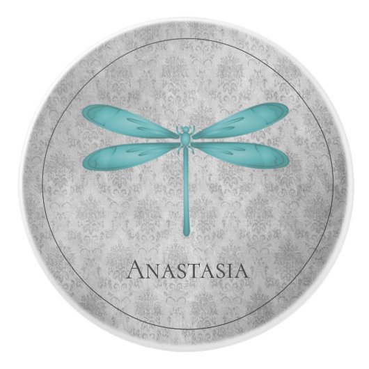 ティール(緑がかった色)トンフライダマスク セラミックノブ (正面)