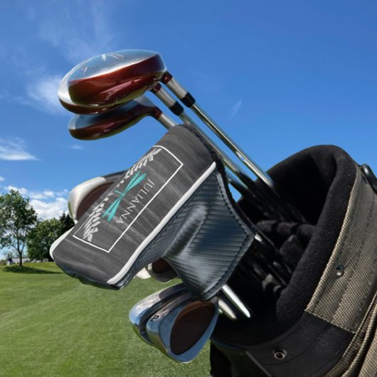 ティール（緑がかった色）トンフライ素朴ゴルフヘッドカバー ゴルフヘッドカバー