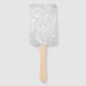 ティール(緑がかった色)トンフライ結婚式の引き出物ハンドファン ハンドファン (裏面)