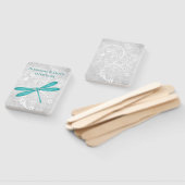 ティール(緑がかった色)トンフライ結婚式の引き出物ハンドファン ハンドファン (組立なし)