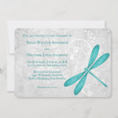 ティール(緑がかった色)トンフライ結婚式招待状 招待状 (正面)