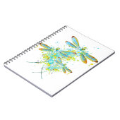 ティール(緑がかった色)トンフライ(ばちゃばちゃ)跳ねる ノートブック (左側)