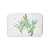 ティール（緑がかった色）トンフライ（ばちゃばちゃ）跳ねる バスマット (正面)