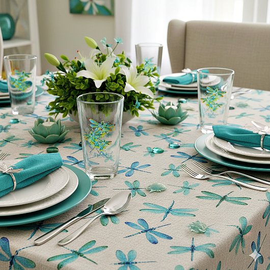 ティール（緑がかった色）トンフライ（ばちゃばちゃ）跳ねる パーソナライズされた タンブラーグラス