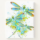 ティール(緑がかった色)トンフライ(ばちゃばちゃ)跳ねる パーソナライズされた ノートブック (裏面)