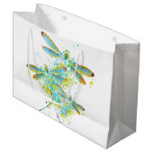 ティール（緑がかった色）トンフライ（ばちゃばちゃ）跳ねる ラージペーパーバッグ (正面アングル)