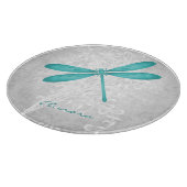 ティール(緑がかった色)トンボパーソナライズされたイ切断板 カッティングボード (角)