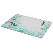 ティール（緑がかった色）トンボ切断板 カッティングボード (角)