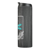 ティール(緑がかった色)トンボ素朴イ熱パーソナライズされたタンブラー タンブラー (回転右)