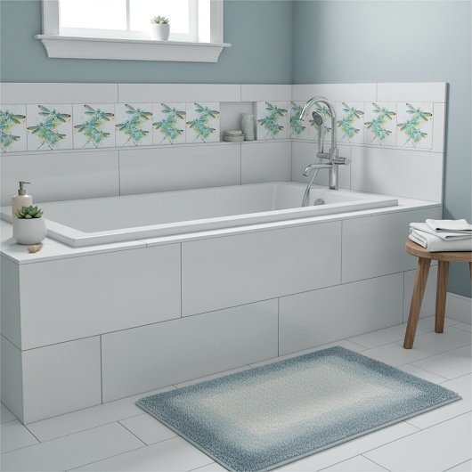 ティール（緑がかった色）トンボ（ばちゃばちゃ）跳ねる  タイル