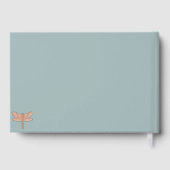 ティール(緑がかった色)ドラゴン結婚フライ ゲストブック (裏面)