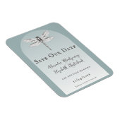 ティール(緑がかった色)ドラゴン結婚フライ マグネット (右側)