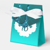 ティール（緑がかった色）ドリッピンググリッタースイーツ16 フェイバーボックス (正面サイド)