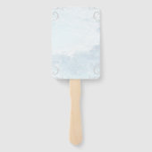 ティール（緑がかった色）ドルフィン結婚式の引き出物ハンドファン ハンドファン (裏面)