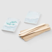 ティール（緑がかった色）ドルフィン結婚式の引き出物ハンドファン ハンドファン (組立なし)